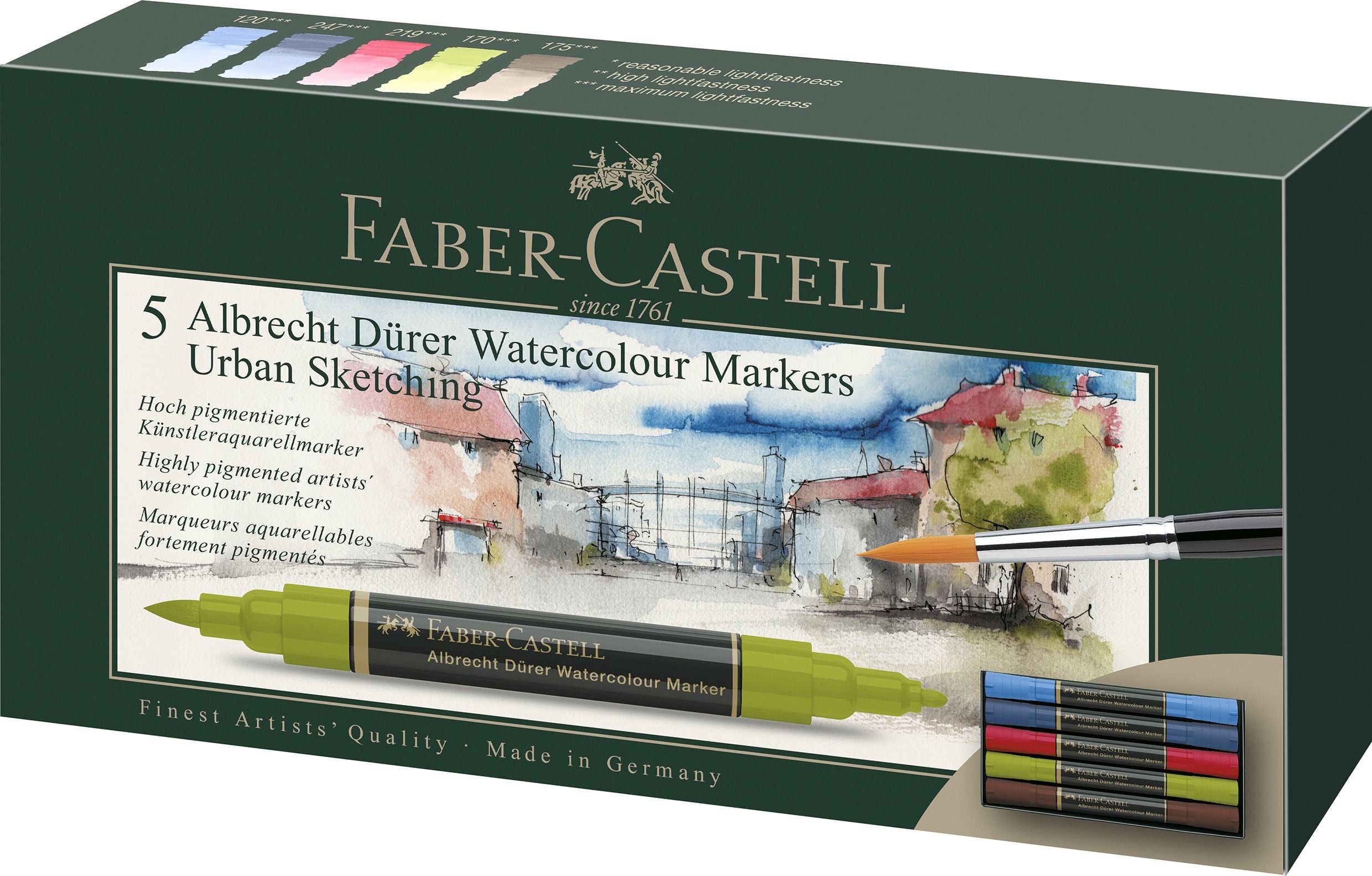 SET 5 MARKERE SOLUBILE SKETCHING A.DURER FABER-CASTELL SET 5 MARKERE SOLUBILE SKETCHING A.DURER FABER-CASTELL
